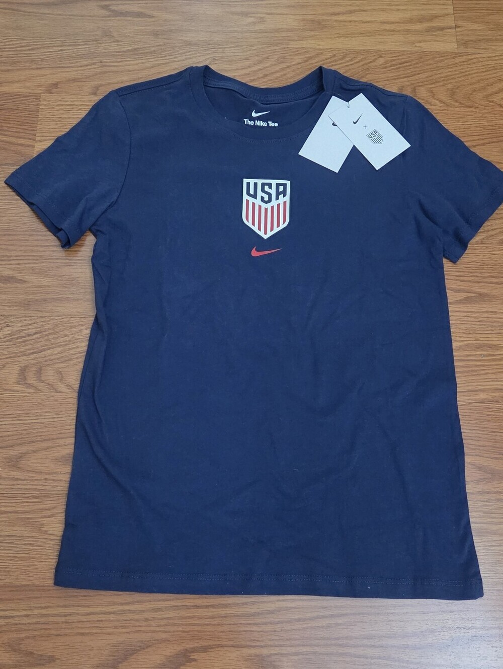 Nike USA National Soccer Team T-shirt Blue Women's Extra Small World Cup USA NWT